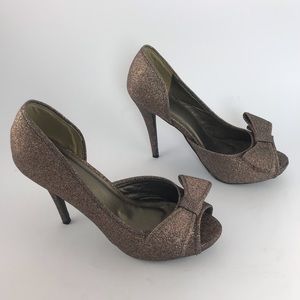 Beautiful Windsor Glitter Rose Gold Heels